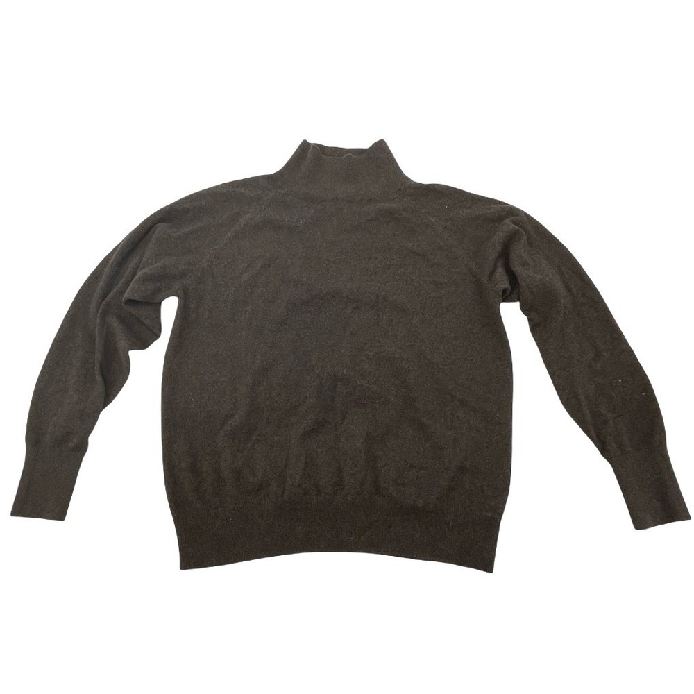Reformation Women's Sweater Mock Neck Brown Knit Small